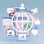 Weltkugel-Diagramm für Social Media Advertising auf Mediacracker